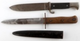 LOT 2 WWII GERMAN 3RD REICH TRENCH FIGHTING KNIVES