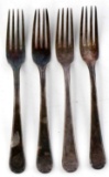 WWII GERMAN 3RD REICH NSDAP 4 SILVER PLATED FORKS