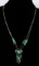 TURQUOSE AND STERLING BOLO HEART NECKLACE