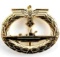 WWII GERMAN KRIEGSMARINE GOLD U BOAT BADGE