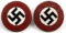 LOT OF 2 WWII GERMAN THIRD REICH NSDAP PARTY PINS