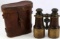 WWII FRANCE BINOCULARS W CASE MOREAU TEIGNE GAVET