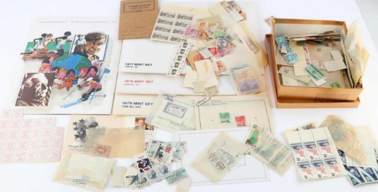 UNSEARCHED LOT OF MISCELLANEOUS US & WORLD STAMPS