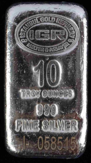 10 TROY OZ FINE SILVER BULLION BAR