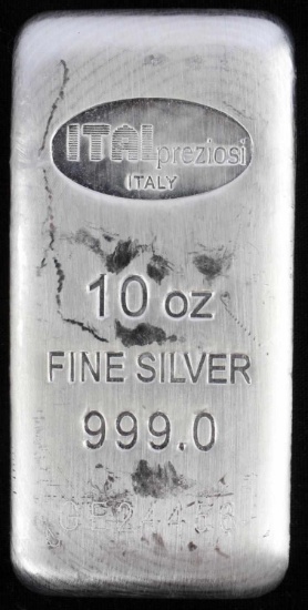 10 TROY OUNCE 999 FINE SILVER BULLION BAR