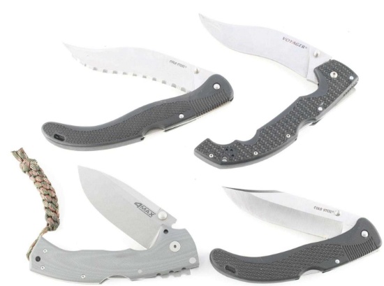 ASSORTED COLD STEEL BRAND POCKET KNIFE LOT OF 4