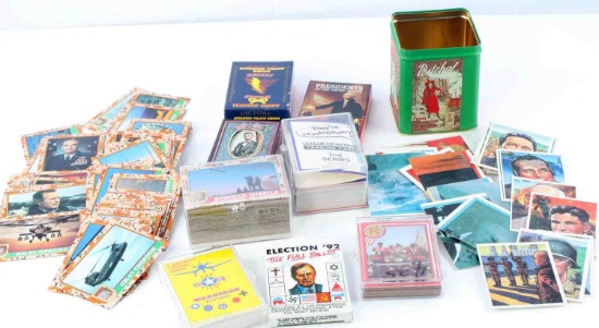 12 DECKS OF MLITARY AND HISTORICAL TRADING CARDS