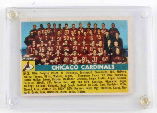 1956 TOPPS FOOTBALL 22 CHICAGO CARDINALS TEAM CARD