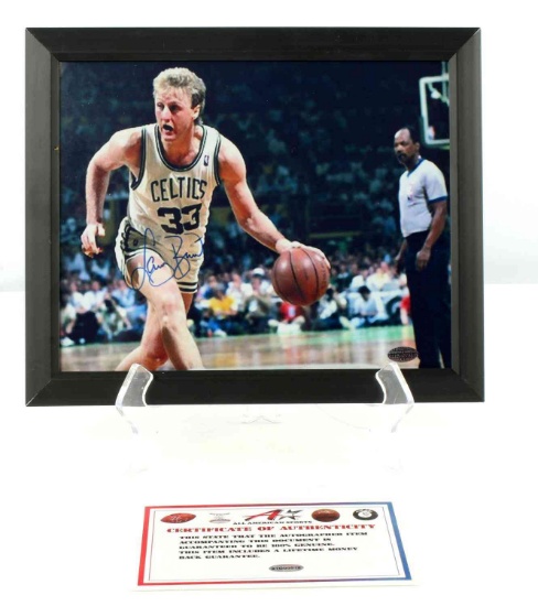 8X10 LARRY BIRD AUTOGRAPHED PICTURE CERTIFIED