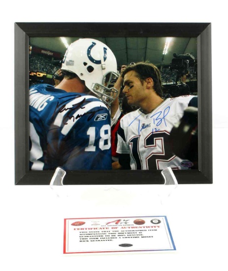 8X10 PEYTON MANNING AND TOM BRADY SIGNED PICTURE