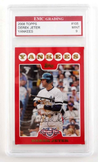 2008 TOPPS DEREK JETER YANKEES GRADED CARD