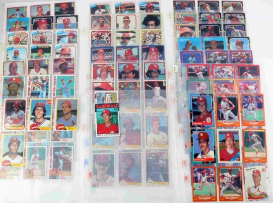 182 ASSORTED 1980S STL CARDINALS BASEBALL CARDS