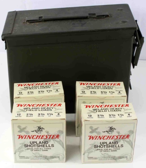 100 RDS WINCHESTER UPLAND 12 GAUGE AMMO W CAN