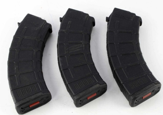 LOT OF 3 7.62 X 39 MM PLASTIC AK47 MAGAZINES 30 RD