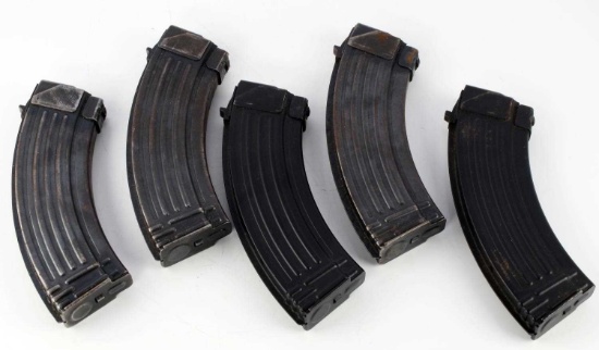 LOT OF 5 STEEL AK47 MAGAZINES 30 RDS 7.62 X 39 MM