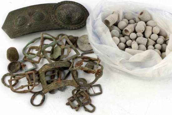 CIVIL WAR BULLET LOT GROUND DUG BALLS BUCKLES