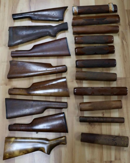 LOT OF 19 WINCHESTER SHOTGUN AND RIFLE GUN STOCKS