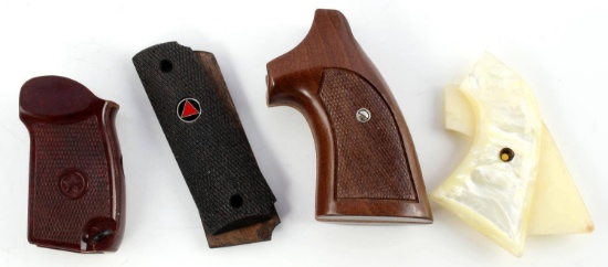 LOT OF 4 COLT ARMY PYTHON DELTA MAKAROV GUN GRIPS