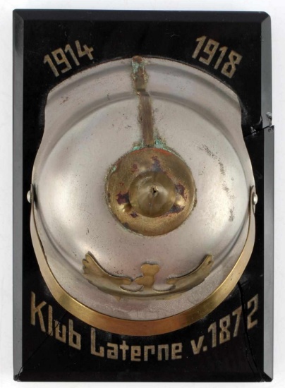 WWI GERMAN MINI PICKELHAUBE HELMET PLAQUE