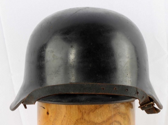 BERLIN POLICE 1950'S BLACK BGS HELMET M-40 STYLE