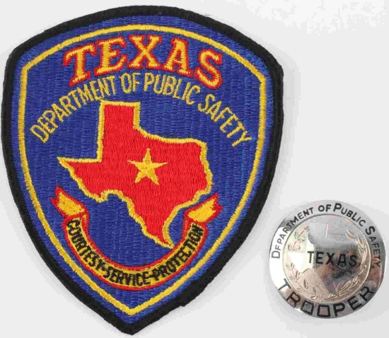 OBSOLETE TEXAS DEPT OF PUBLIC SAFETY BADGE & PATCH