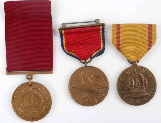 LOT 3 ORIGINAL U.S. MILITARY VINTAGE HONOR MEDALS