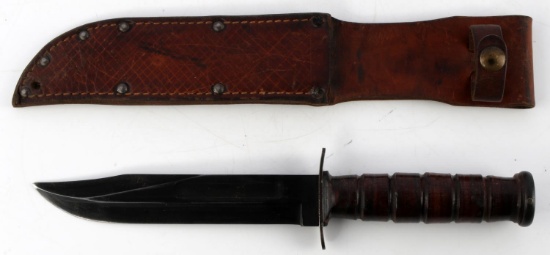 WWII U.S. NAVY MK 2 COMBAT FIGHTING KNIFE W SHEATH