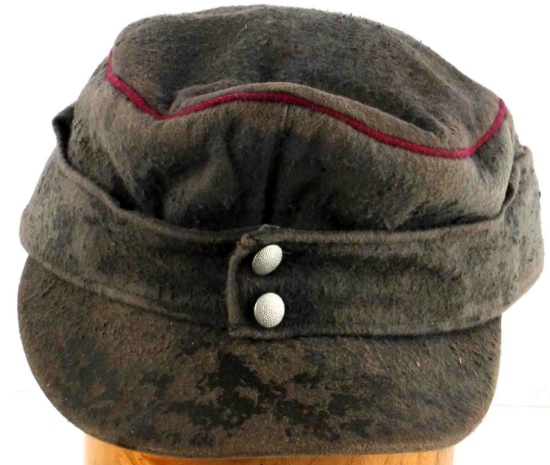 WWII THIRD REICH GERMAN FIRE POLICE M43 FIELD CAP