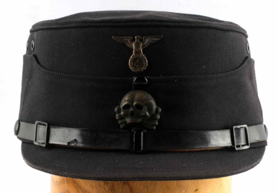 EAST GERMAN RANSPORT CONDUCTOR HAT WITH SS PINS