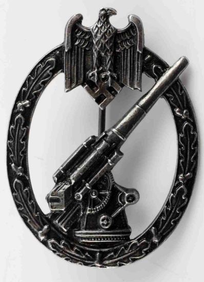 WWII GERMAN ARMY FLAK ARTILLERY BADGE PIN