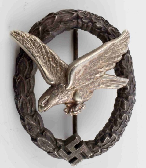 WII GERMAN LUFTWAFFE GUNNER BADGE REVERSE COLOR