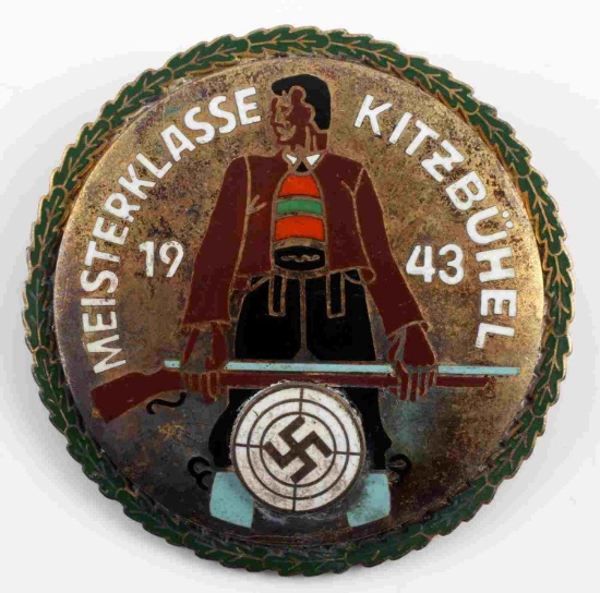 GERMAN WWII KITZBUHEL 1943 1ST CLS SHOOTING AWARD