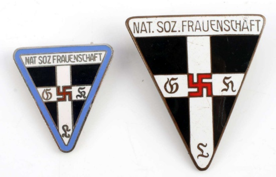 2 WWII GERMAN THIRD REICH FRAUENSCHAFT SERVICE PIN