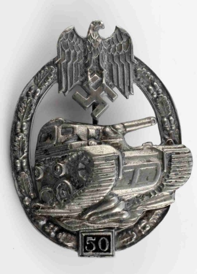 WWII GERMAN REICH 50 TANK ASSAULT BADGE