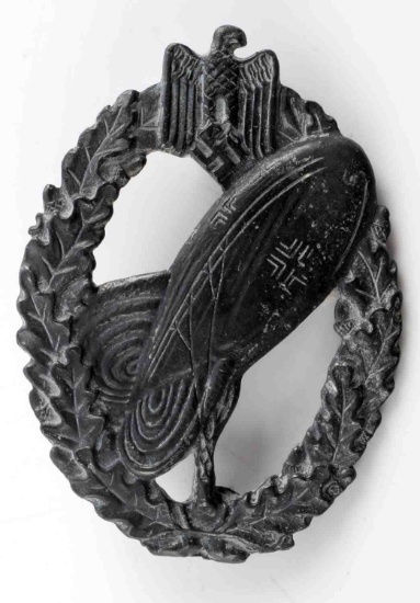 WWII GERMAN REICH LUFTWAFFE AIRSHIP BADGE