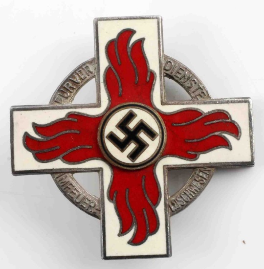 WWII GERMAN REICH FIRE BRIGADE PIN BADGE