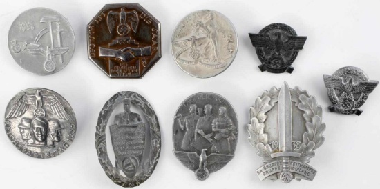 WWII GERMAN REICH LOT OF LABOR & POLITICAL TINNIES