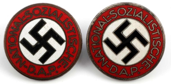LOT OF 2 WWII GERMAN THIRD REICH NSDAP PARTY PINS