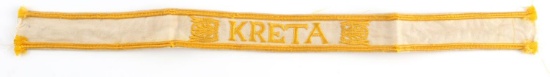 WWII GERMAN THIRD REICH KRETA CUFF TITLE
