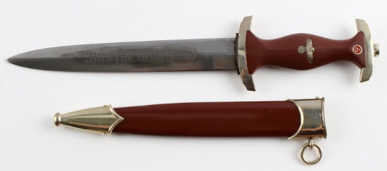 WWII GERMAN SA BOKER DAGGER AND SCABBARD