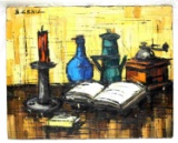 BORIS CENIC STILL LIFE OIL ON CANVAS PAINTING