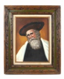 PELBAM MID CENTURY FRAMED PORTAIT OIL PAINTING