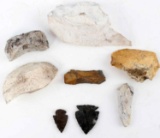 8 NATIVE AMERICAN FLORIDA FOUND AUCILLA  ARROWHEAD