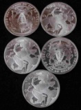 5 PEGASUS 1 TROY OUNCE .999 FINE SILVER ROUND