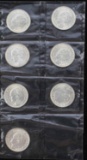 7 NETHERLAND ANTILLES CURACAO SILVER UNC 1/10 G