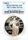 1996 COMMUNITY SERVICE COMMEMORATIVE SILVER DOLLAR