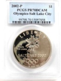 2002 OLYMPICS COMMEMORATIVE SILVER DOLLAR PCGS
