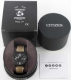 CITIZEN ECO-DRIVE DAY DATE CANVAS BAND BLACK CASE