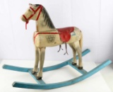 KONRAD KELLER VINTAGE GERMAN WOODEN ROCKING HORSE