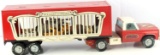 NYLINT CIRCUS TRUCK AND TRAILER WITH VARIOUS TOYS